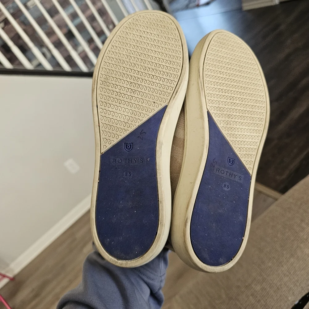 Rothy's Chelsea Boots High Top Sneakers in Sand Camo - Picture 7 of 8